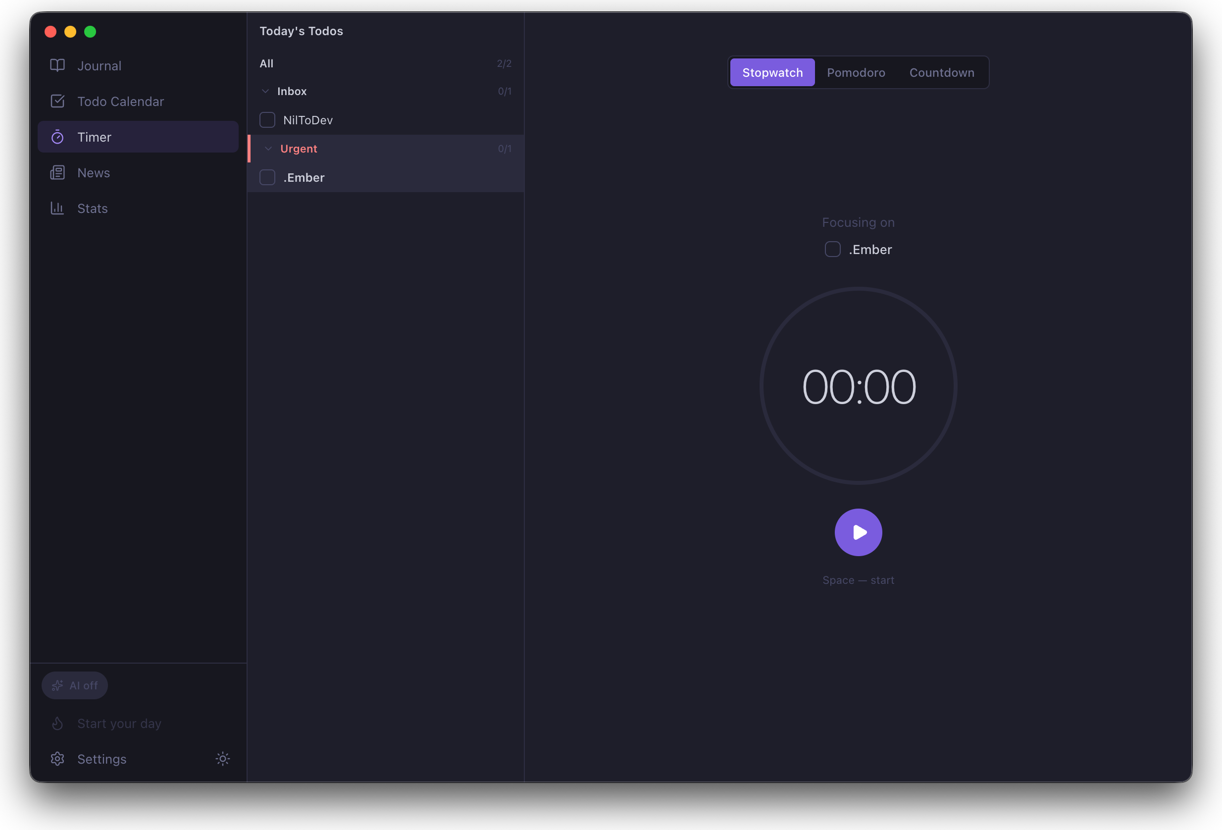 DotEmber — Timer